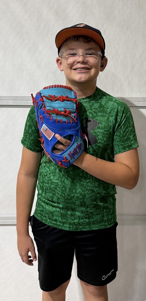 Ninety Nine customer with their glove